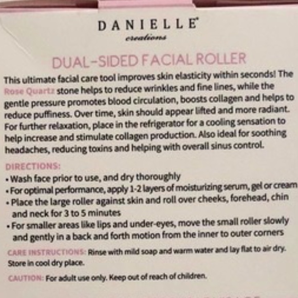 NWOT Authentic, Rose Quartz Facial Roller - Picture 2 of 6